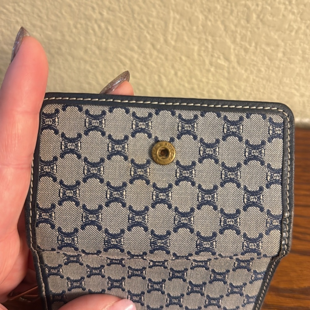 Celine Macadam Authentic Blue Canvas Keyholder Case missing key holders - Picture 8 of 14
